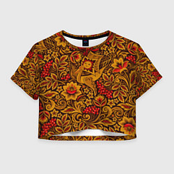 Женский топ Летучий корабль в стиле хохломской росписи