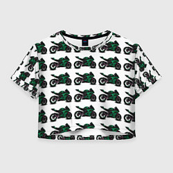 Женский топ Motorbike dark green