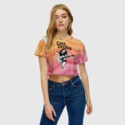 Футболка 3D укороченная женская Lana Del Rey в образе гитаристки, цвет: 3D-принт — фото 2