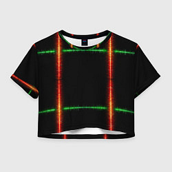Женский топ Color green orange lines
