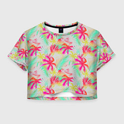 Женский топ Palm yellow pink