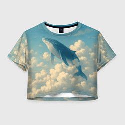 Женский топ Кит в облаках