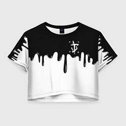 Женский топ Doom logo жидкие краски