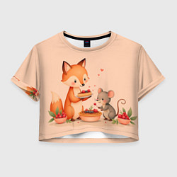 Женский топ Пироги с лисой