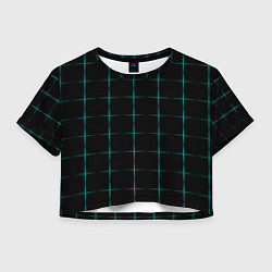 Женский топ Color black blue crosses