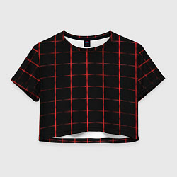 Женский топ Color black red crosses