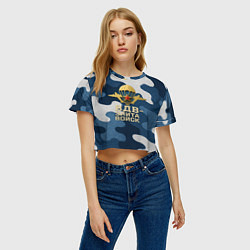 Футболка 3D укороченная женская ВДВ - элита войск, цвет: 3D-принт — фото 2