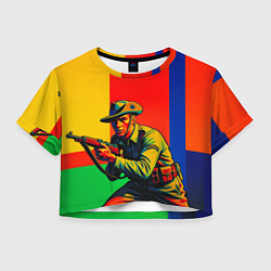 Женский топ Австралийский ретро солдат поп-арт