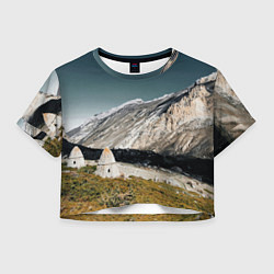 Футболка 3D укороченная женская Фардык-Кешене, цвет: 3D-принт