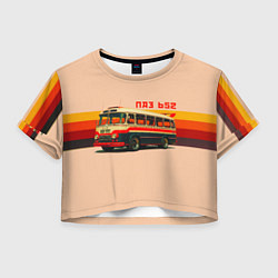 Женский топ ПАЗ 652 ретро автобус поп-арт