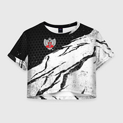 Женский топ Федерация бокса России - белый затертый