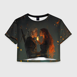 Женский топ Ведьмак и огненная Трисс