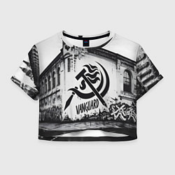 Футболка 3D укороченная женская Серп и молот - авангард, цвет: 3D-принт