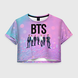 Женский топ BTS розовый боке