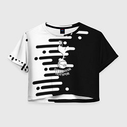 Футболка 3D укороченная женская Тоттенхэм Хотспур геометрия, цвет: 3D-принт