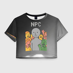 Женский топ Я NPC без эмоций