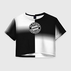 Футболка 3D укороченная женская Бавария Мюнхен геометрия градиент, цвет: 3D-принт