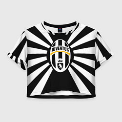 Футболка 3D укороченная женская Ювентус линии, цвет: 3D-принт