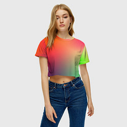 Футболка 3D укороченная женская Color multicolored, цвет: 3D-принт — фото 2
