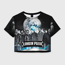 Футболка 3D укороченная женская Linkin Park: Moon, цвет: 3D-принт