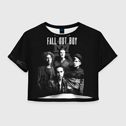 Футболка 3D укороченная женская Fall out boy band, цвет: 3D-принт