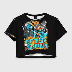 Футболка 3D укороченная женская Enter Shikari: Street style, цвет: 3D-принт