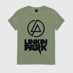 Футболка хлопковая женская Linkin Park, цвет: авокадо