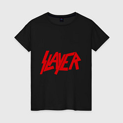 Футболка хлопковая женская Slayer, цвет: черный