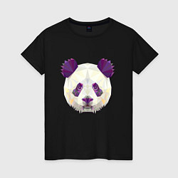 Женская футболка Полигональная панда