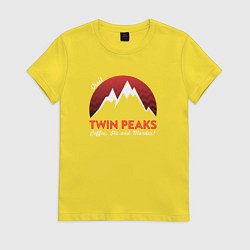 Футболка хлопковая женская Twin Peaks: Pie & Murder, цвет: желтый