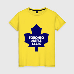 Футболка хлопковая женская Toronto Maple Leafs, цвет: желтый