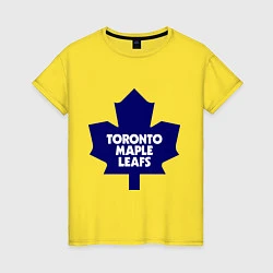 Футболка хлопковая женская Toronto Maple Leafs, цвет: желтый