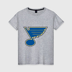 Футболка хлопковая женская St Louis Blues, цвет: меланж