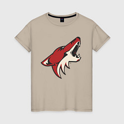 Футболка хлопковая женская Phoenix Coyotes, цвет: миндальный