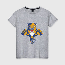 Футболка хлопковая женская Florida Panthers, цвет: меланж