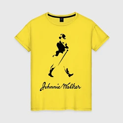 Футболка хлопковая женская Johnnie Walker, цвет: желтый