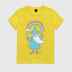 Футболка хлопковая женская Skate mage, цвет: желтый