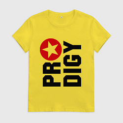 Футболка хлопковая женская Prodigy Star, цвет: желтый