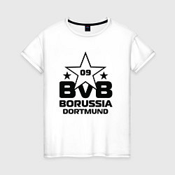 Футболка хлопковая женская BVB Star 1909, цвет: белый