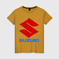 Футболка хлопковая женская Suzuki, цвет: горчичный