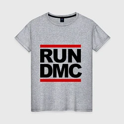 Футболка хлопковая женская Run DMC, цвет: меланж