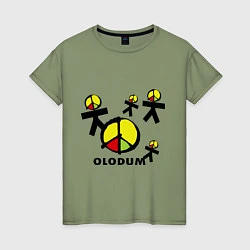 Футболка хлопковая женская Olodum, цвет: авокадо