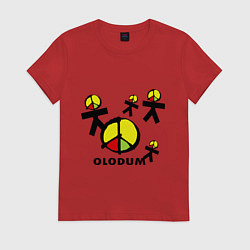 Футболка хлопковая женская Olodum, цвет: красный