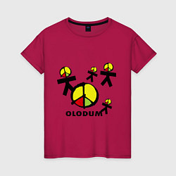 Футболка хлопковая женская Olodum, цвет: маджента