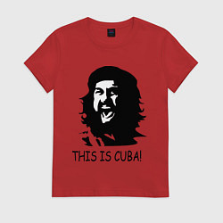 Футболка хлопковая женская This is Cuba, цвет: красный