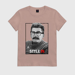 Футболка хлопковая женская Stalin: Style in, цвет: пыльно-розовый