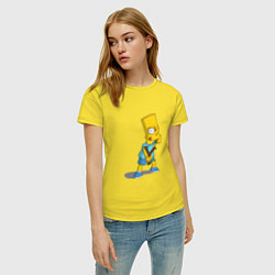 Футболка хлопковая женская Bad Bart, цвет: желтый — фото 2