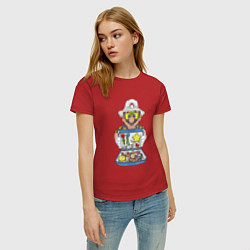 Футболка хлопковая женская Summer Mario, цвет: красный — фото 2