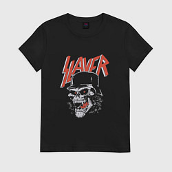 Футболка хлопковая женская Slayer: Rage Soldier, цвет: черный