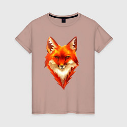 Женская футболка Огенный лис